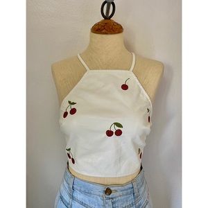 Emory Park Cherry Halter Crop